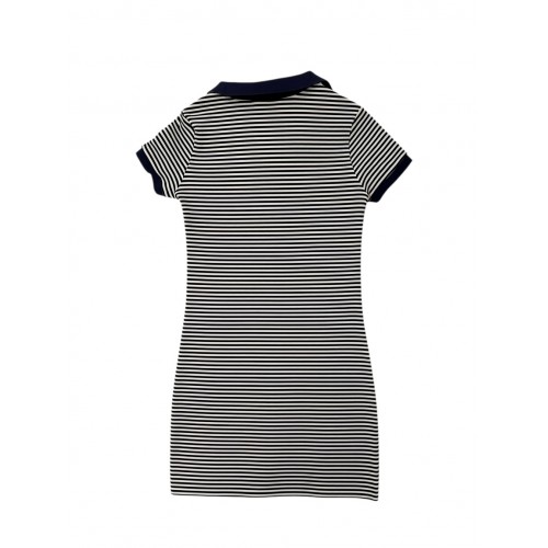 Women Striped Polo Dress – Classic Preppy Style / Pre-Owned